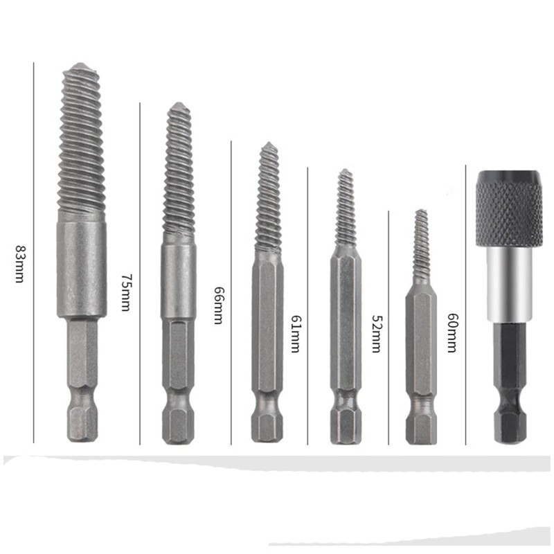 6 Pcs Reverse Tap Set Screw Extractor Set Screw Removal
