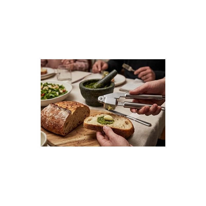 MAQNSCO Garlic Press Crusher, Heavy Duty Stainless Steel Garlic Mincer