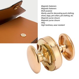 Hztyyier 50 Juegos de Broches de Botón magnéticos: Sujetadores Gruesos y de Alta Dureza para Ropa, Zapatos, Bolsos y Más Punk (Oro)