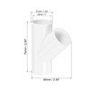 PATIKIL 25mm PVC Pipe Fittings, 3 Pack 3 Way 45