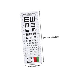 Gatuida 2pcs Reusable Eye Charts Wall Chart Visual Test Snellen Eye Test Eyesight Testing for Boy Girl Adults