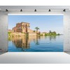 CHNYWORK 7ftx5ft Egypt Temple of Philae Backdrop Nile River Retro