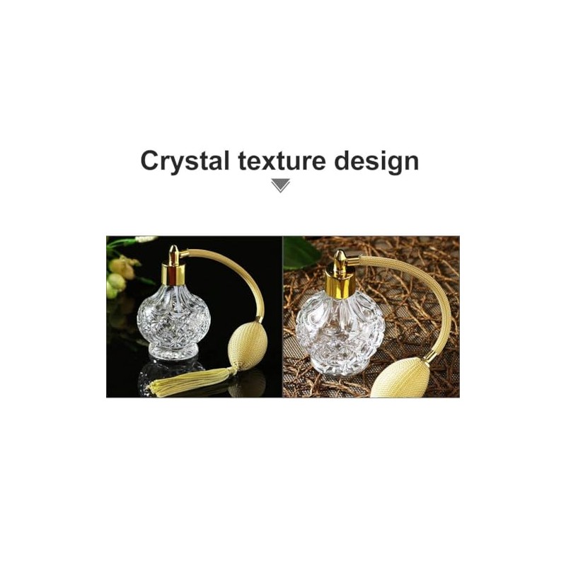 Topxome 100ml Clear Crystal Vintage Style Perfume Bottle Long Spray