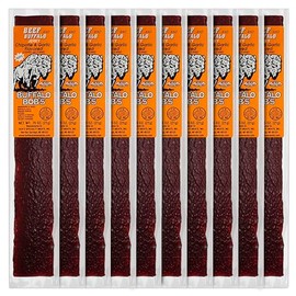 Buffalo Bob's Wild Game Meat Snack - Beef and Buffalo Chipotle & Garlic Jerky 10 Pack