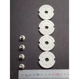 Volkswagen 4PCS Volkswagen Beetle Convertible Window Regulator Repair Wheel & Rivet 2003-10