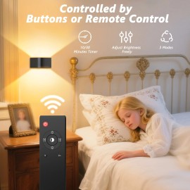 KagoLing 2pcs, Motion Sensor Night Light 4000mAh Rechargeable Battery Powered Wall Sconce