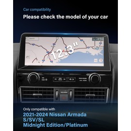 WEIPIN For 2021-2024 Armada (S/SV/SL/Midnight Edition/Platinum) Screen Protector 12.3 Inch Nano Anti-Scratch Ultra-Tough Touchscreen *2 Accessories - No More Scratch&Fingerprint