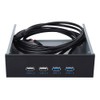 ASHATA 5.25" Front Panel,4 USB Port Optical Drive Front Panel,Multifunction
