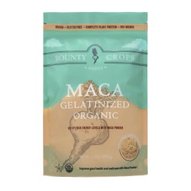 Bounty Crops Organic Gelatinized Maca Powder (24 oz - 1.5 lb - 680 gr), Energy & Vitality Booster, Non-GMO, Gluten-Free Superfood, 227 Servings
