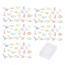 100pcs Colorful Paper Clips 20 Cute Shapes Stable Clamping Lightweight Paper Marking Clips for Scrapbooks Books