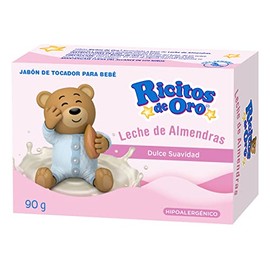 Ricitos de Oro, Jabón Corporal Leche de Almendras | Jabón en barra, 90 g.