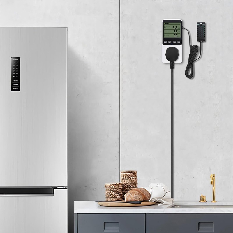 ASOFTY Humidity Controller Temperature Controller Socket, Digital Hygrostat Humidity Controller