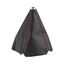 LKAHG Car Gear Shift Boot Cover, Automotive Gear Shift Boot Shifter Knob Dust Cover, Vehicle Interior Leather Gear Lever Gaiter Stick Protector Accessories, Universal for RV, SUV, Truck (Red)