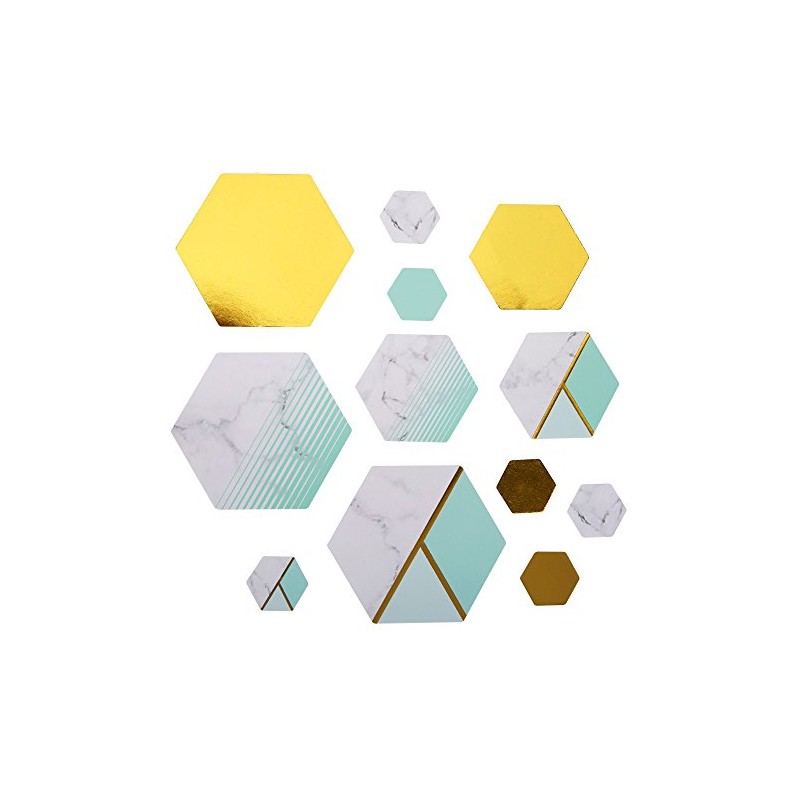 Neviti 772607 Colour Block Marble Table Scatters, Mint