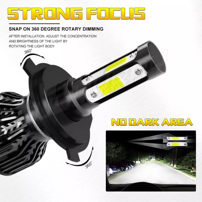 CHUSYYRAY For Honda Rancher 350 2001-2006 2pcs H4 LED Headlight