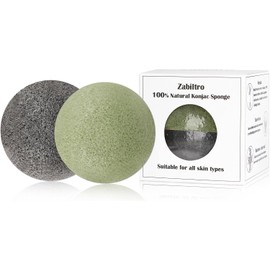 Esponjas Faciales Naturales De Konjac - Semicirculares - Para Una Limpieza Y Exfoliación Facial Suave Y Ecológica - Cuidado De La Piel - Limpieza Facial Y Corporal - Con Carbón Activado Y