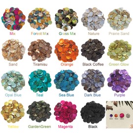 Firstmeet Shell Beads 150pcs Natural 15mm Flat Round Mussel Shell Coin Drop Charm Beads with Iridescent Back for Handcraft Jewelry Making(DIY-1023-Nature-15)