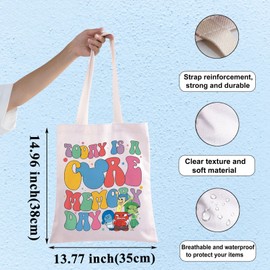WZMPA Joy & Sadness & Fear Tote Bag Anger & Disgust Fans Gift Today Is A Core Memory Day Shoulder Bag Disgust Fear Sadness Anger Merch (Core Memory TG)