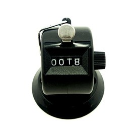 HAND® Black Four Digit Handheld & Tabletop Tally Counter Clicker