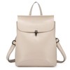Realer Genuine Leather Backpack / Shoulder Bag For Women, beige