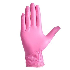 100 Guantes de Nitrilo Rosa Resistentes Al Desgaste, Alta Resistencia a la Tracción, Multiusos para Limpieza, Preparación de Alimentos, Tatuajes, Guan
