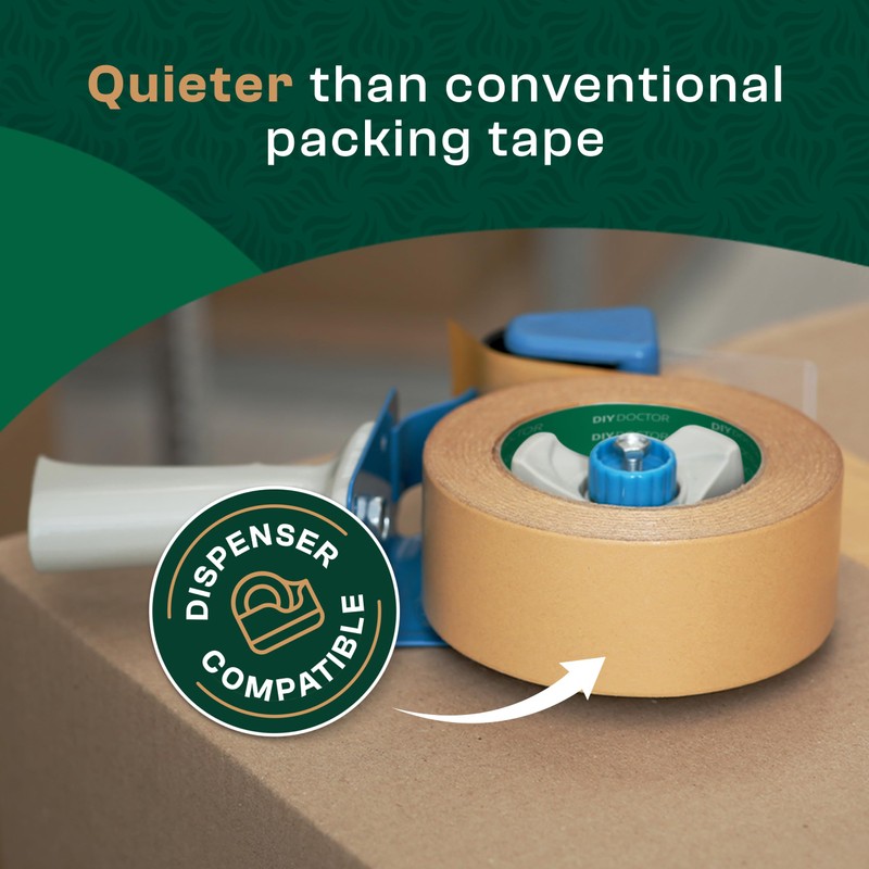 DIY Doctor 3 Rolls Brown Paper Packing Tape – Eco-Friendly