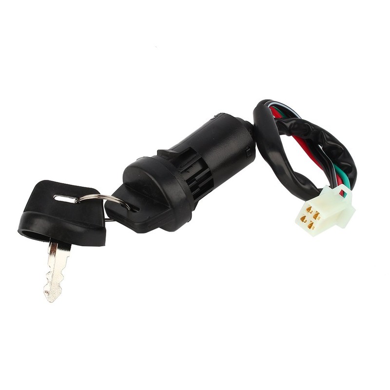 Key Switch 12V Waterproof 4-Wire Ignition Key Switch Waterproof Motorcycle