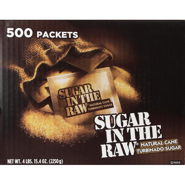 Sugar in the Raw / Raw Sugar Natural Cane Turbinado,500 Count,Pack of 1