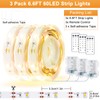 3 Pack 6.6FT LED Strip Lights Battery Powered, Warm White
