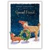 Special Friend Christmas Card - Dachshund and Terrier Dogs with