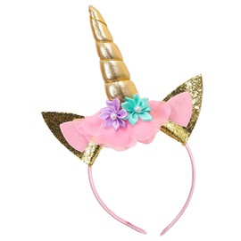 GERUI Headband, Baby Hair Band, Hair Accessory for Easter, Birthday, Party, Carnival, Head Accessories, Party Decoration (Gold)