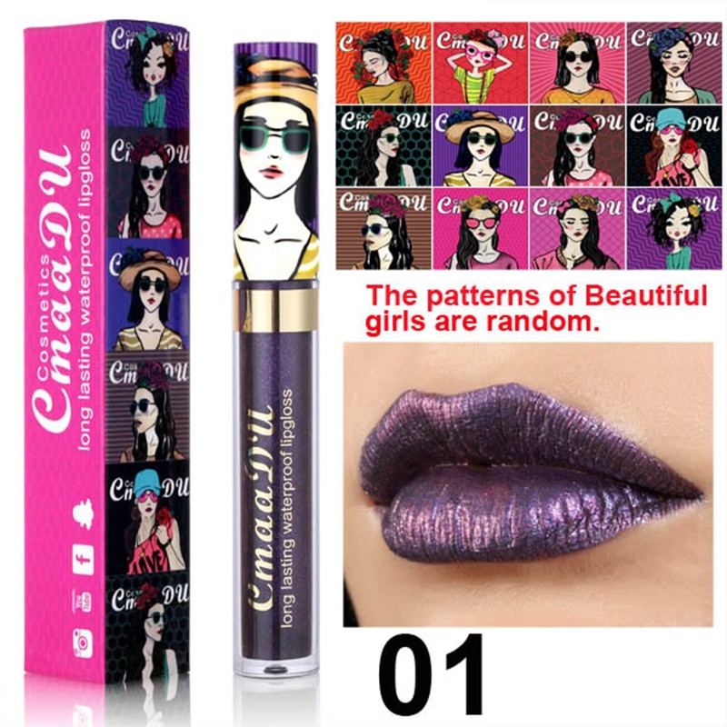 RoseFlower 11 Colours Glitter Lipstick, Glitter Liquid Lipsticks Set, Metallic