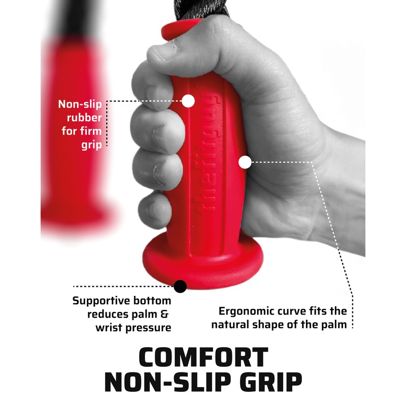 THEFITGUY Ergonomic Tricep Rope - Non-Slip Cable Machine Attachment