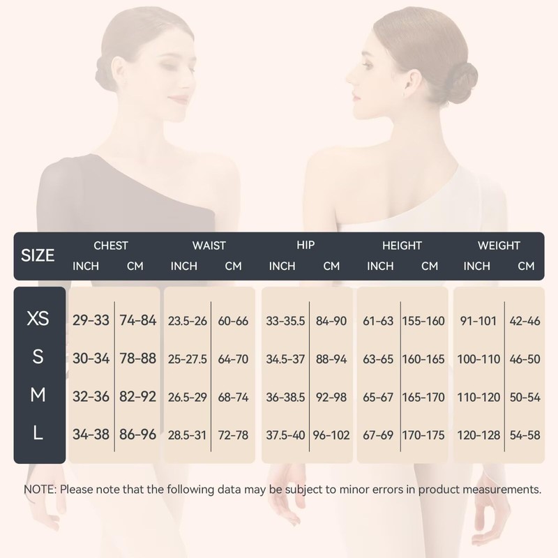 Flexdans Women's Ballet Leotard Single Shoulder Long Sleeve Ballet Dance