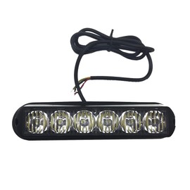 taswk 6-LED Blub Luz estroboscópica luces para camiones coches de emergencia de luz de flash luces de circulación diurna, Rojo y azul