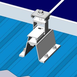 Mid Clamp MageBracket CL Mounting Kit for Solar Module Panel Mounting Racking Installation on Corrugated Metal Roof