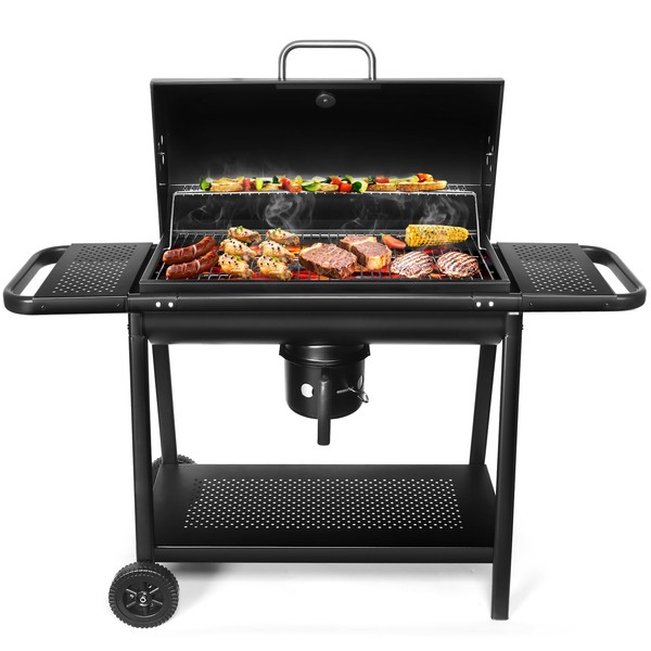 Realcook BBQ Barrel Charcoal Grill: Spacious Premium Outdoor Barbecue Grills