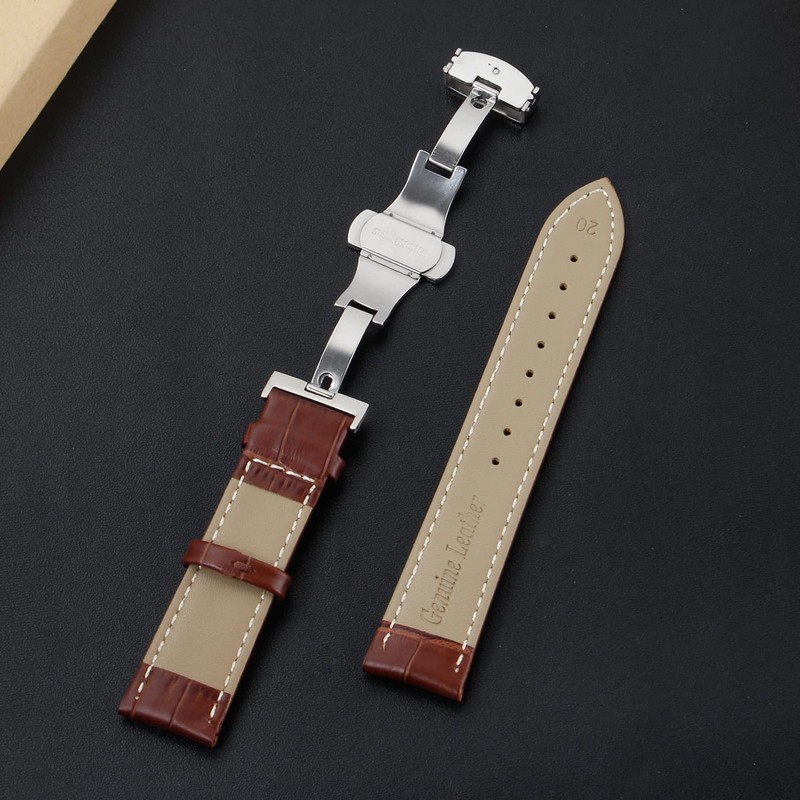 Breathable Leather Strap, Soft Touch Men's Strap Accessories - 22mm