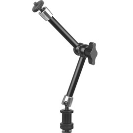 ChromLives 11 Inch Magic Arm Adjustable Articulating Friction Camera Arm W/ 1/4" Thread Screw and Hot Shoe Mount Compatible with DSLR Camera Rig, LED Lights, Flash Light, LCD Monitor