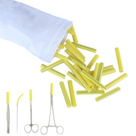 Disposable Instrument Tip Guards - Sur-gic-al Scissor Protector Cover, 100 Pcs (6mm(ID) x 8.2mm(OD) x 40mm(L))