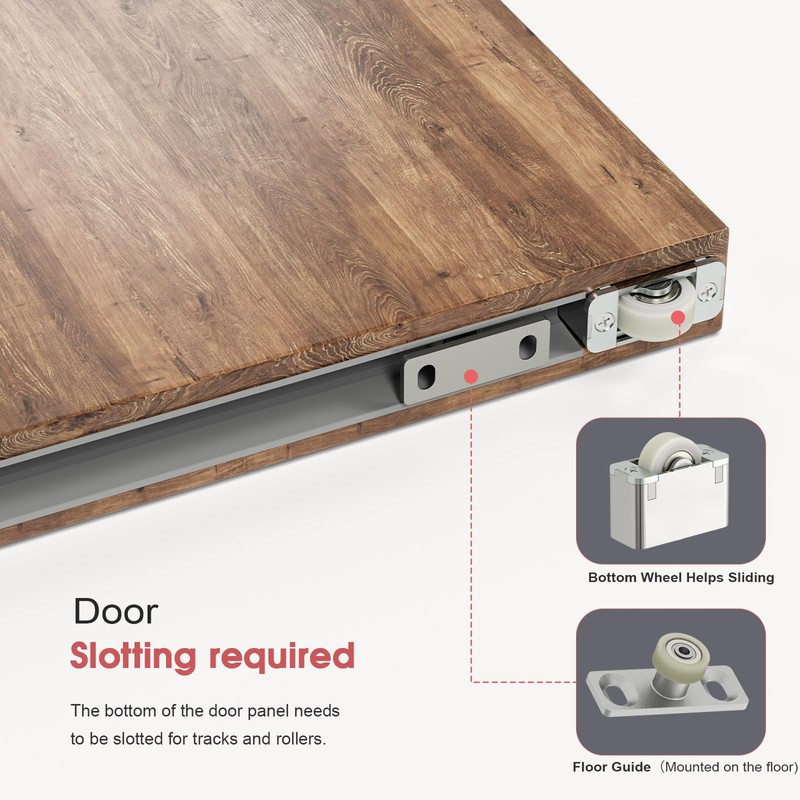 CEAKIAN 36" Concealed Sliding Barn Door Hardware Kit with Soft