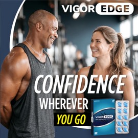 VIGOREDGE Fast-Acting Tablets for Men – Strong Male Supplement – Discreet, When-Needed Tablets, Made in the UK