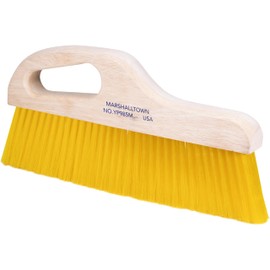Marshalltown Handle Brush, 3 Inch Yellow Polypropylene Bristles, Offset Handle for Comfort, Ideal for Concrete Texturing, YP985M