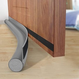 OUARTV - Protector y Guardapolvo para Puerta, Tira de Sellado Autoadhesiva con Velcro, Tope para Puerta de Bajo Puerta, Diseño Unilateral, Sellador Resistente Al Agua, Al Polvo y a Los Insectos