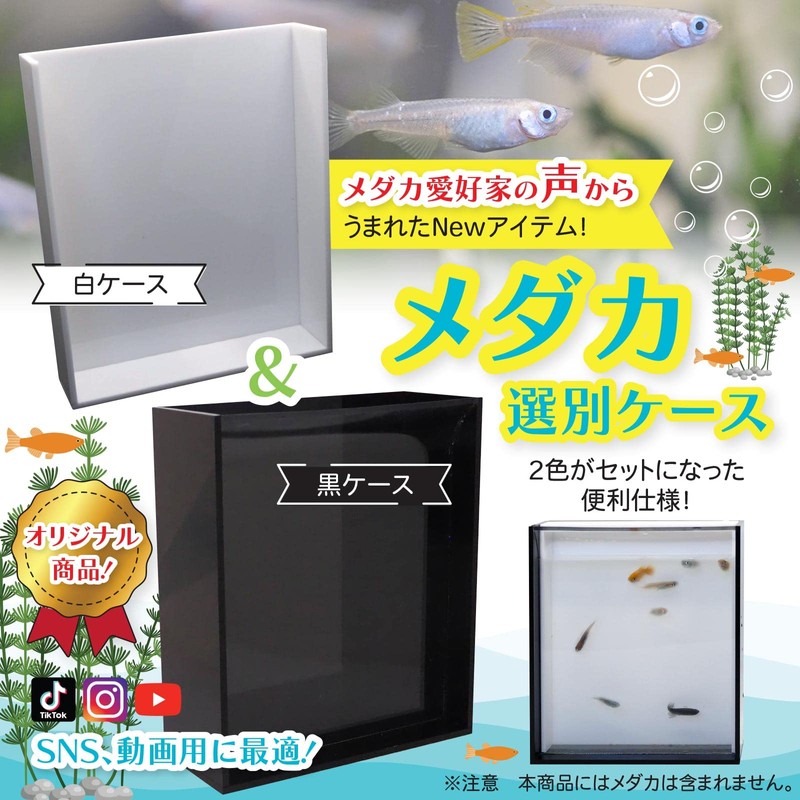 Medaka Sorting Case, Professional Specifications, Medaka Container, Black and White