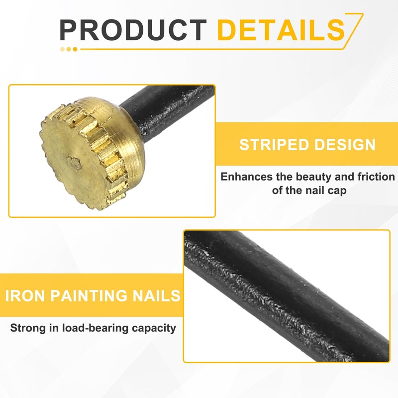 sourcing map 50Pcs Picture Hanging Nails, 2 Sizes Iron Decorative