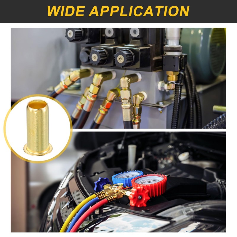 sourcing map 10Pcs Fit for 6mm(1/4") Tube ID Brass Compression