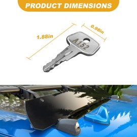 A152 SKS roof rack key,Replacement Keys for Yakima SKS Ski,Roof,Cargo Box,Carrier Racks and Crossbars.(2 pack-Code A152)
