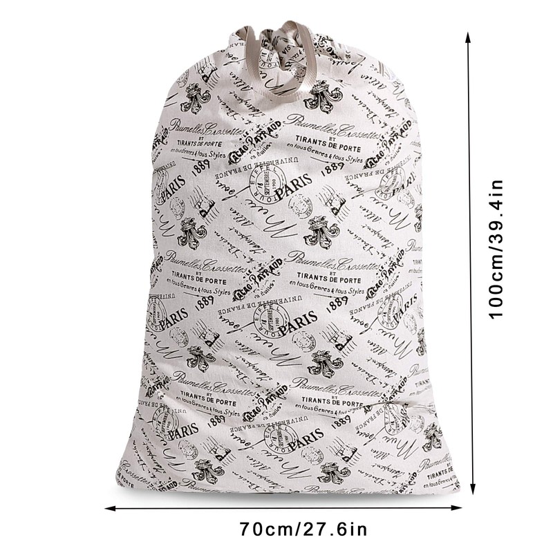 SANFERGE - Bolsa de lavandería extragrande con cordón y asa,
