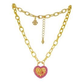 Ritzy Couture by Esme Hecht Hot Pink “Locket Full of Love Pendant 18” Necklace by Ritzy Couture DeLuxe